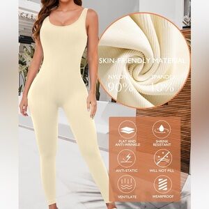 TOB Cream Sleeveless Jumpsuit NWT